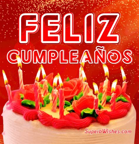 Delicado Pastel de Cumpleaños Con Velas Rojas SuperbWishes