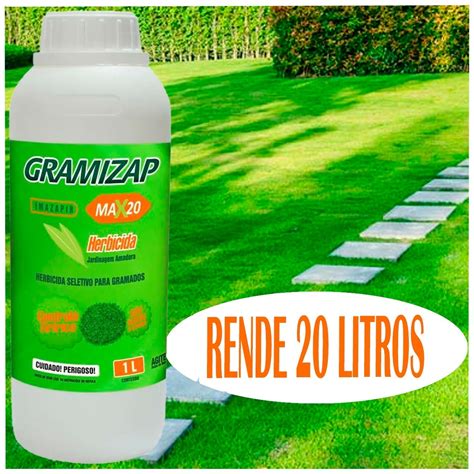 Kit Gramizap Mata Tiriricas E Ervas Daninha Jardim Grama 1lt