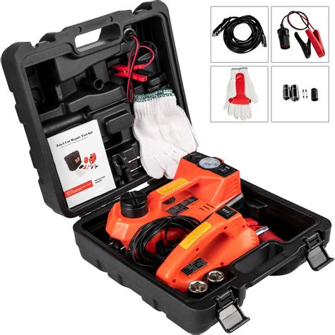 FlowerW 12V DC 5T Automatic Car Jack Electric Car Repair Tool Kit Car ...