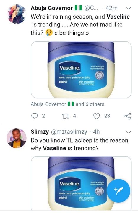 Vaseline Crew Reacts As Vaseline Trends In Nigeria Photos Romance Nigeria