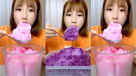 Asmr Shaved Ice Eating Ice Eating Youtube