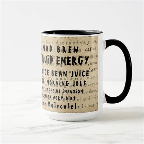 COFFEE SLANG NAMES FOR COFFEE ON EPHEMERA OLD DEED MUG | Zazzle.com