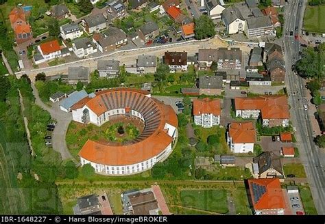 Aerial View Circular Building Red Roof Old People S Home Alt Oer