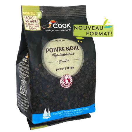 Vente d épice de poivre noir en grains de Madagascar bio Cook