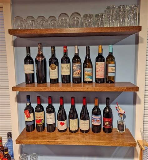 Floating Bar Shelves – Free Woodworking Plan.com