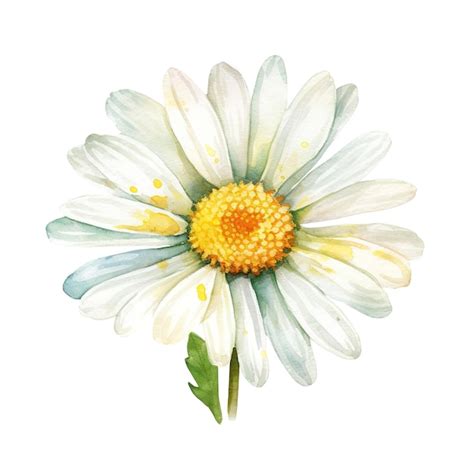 Premium Photo Daisy Flower Watercolor Painting