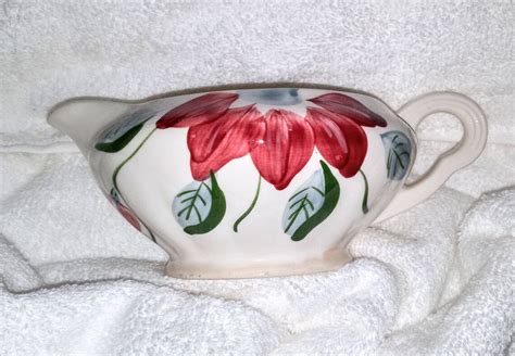 Vintage Blue Ridge Southern Potteries Poinsettia Pattern Gravy Etsy