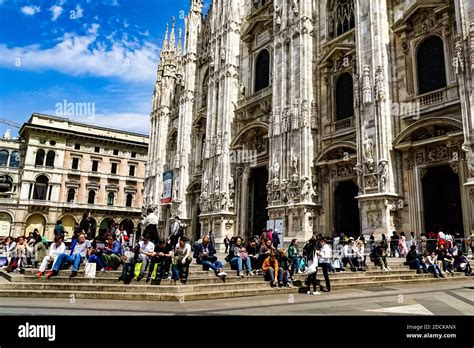 Duomo di Milano, Milan Cathedral located on Piazza del Duomo Stock ...