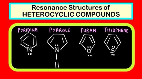 Resonance Structures Of Pyridine Pyrrole Thiophene Furan YouTube