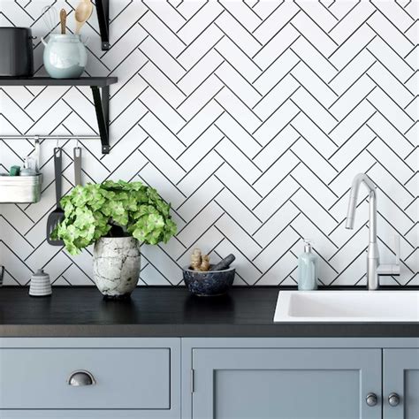 Kitchen Backsplash Subway Tile Herringbone Things In The Kitchen