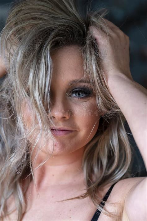 Gorgeous Blonde Model Poses Nude In A Home Environment Stock Photo Image Of Cute Blonde