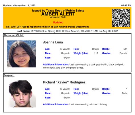 Texas Alerts On Twitter Amber Alert Continues Initially Issued 11 06