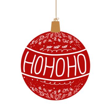 A Red Ornament With The Word Hoho On It