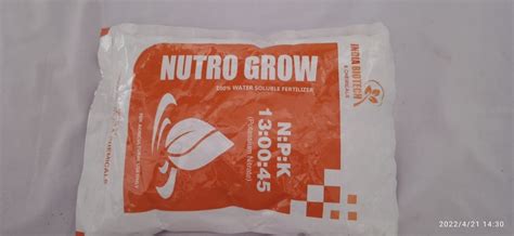 Powder Npk Fertilizer 13 0 45 Poteshim Nitrate HDPE Bag Packaging