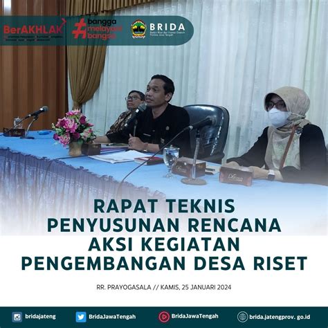 Rapat Teknis Penyusunan Rencana Aksi Kegiatan Pengembangan Desa Riset Badan Riset Dan Inovasi