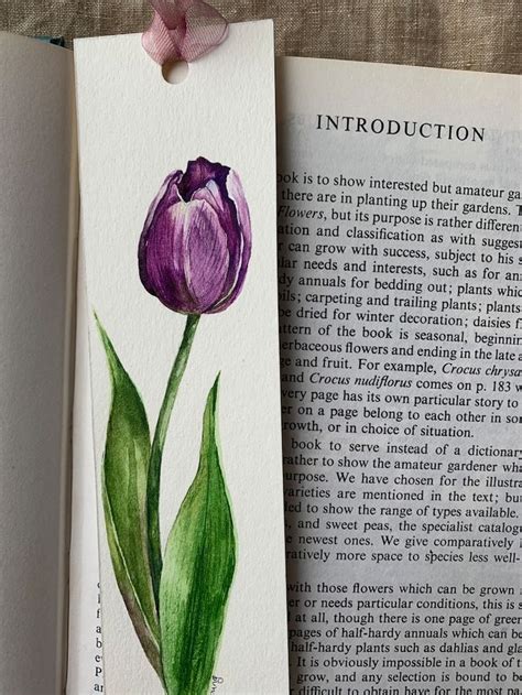 Original Watercolor Painted Bookmark Personalized Gift Gift For