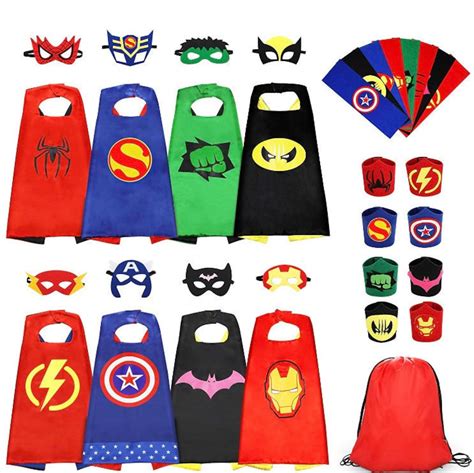 Kids Superhero Cape Mask Cuffs Avengers Marvel Etsy Uk