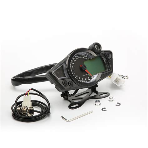 DC 12V Motorrad LCD Digital Tachometer Kilometerzähler Odometer mit