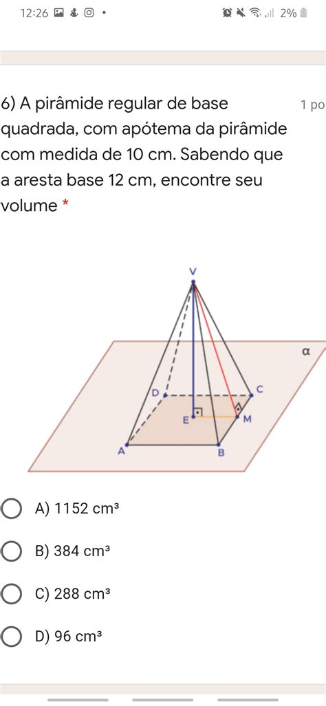 Calculo Volume Piramide Base Quadrada Printable Templates Free