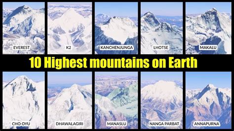 Highest Mountains In World Mount Everest Mount K Kanchenjunga Youtube