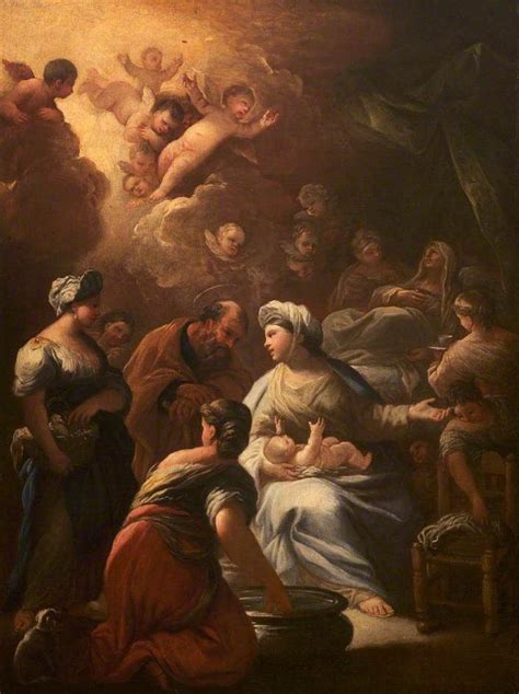 The Birth Of The Virgin Mary Luca Giordano Virgin Mary Art Painting Baroque Painting