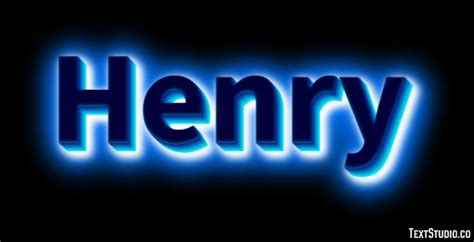 Henry Text Effect And Logo Design Name