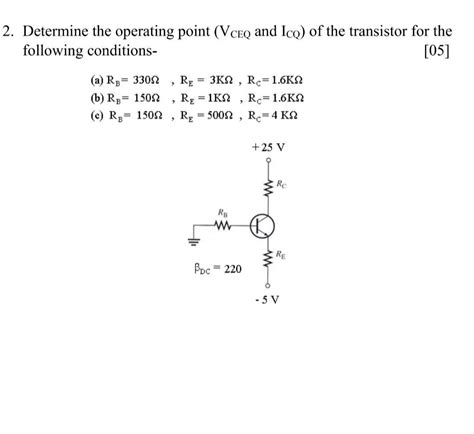 Solved Determine The Operating Point VCEQ And ICQ Of The Chegg