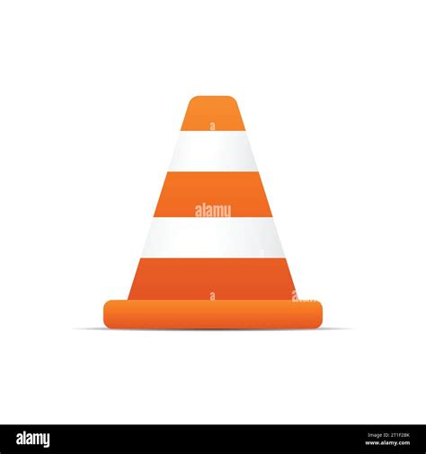 Traffic Cone Icon In Flat Style Safety Obstacle Vector Illustration On