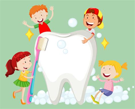 Cartoon children with dental care vector 05 - Vector Cartoon free download