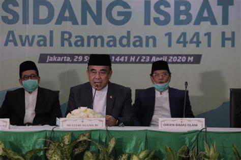 Pemerintah Tetapkan Ramadan Hijriah Jatuh Pada Jumat April