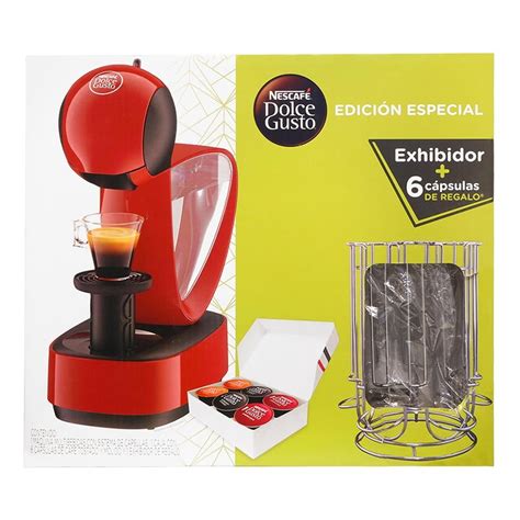 Máquina multibebidas Nescafé Dolce Gusto roja con sistema con cápsulas