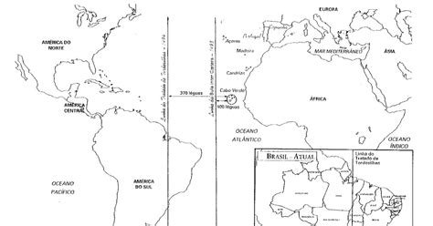 Mapa Tratado De Tordesilhas Para Colorir - Mapa Do Tratado De Tordesilhas Para Colorir - REVOEDUCA