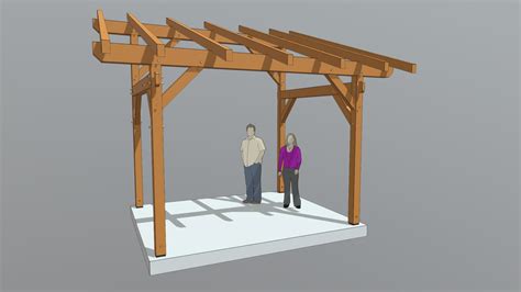 10x12 Shed Timber Frame 6x6 Material 00704 3d Model By Timber