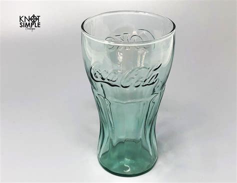 Coca Cola Glass Green Glassware Coca Cola Kitchen Coca Etsy