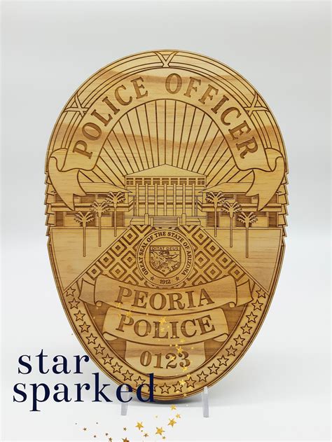 Personalized Peoria AZ Police Badge Plaque | Etsy