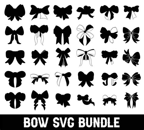 Ribbon Bow Svg Bow Tie Svg Bow Svg Bundle Hair Bow Svg Ribbon And Bow Svg Ribbons And Bows