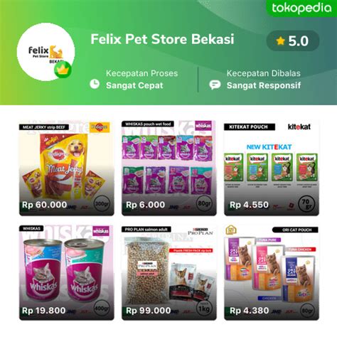 Toko Felix Pet Store Bekasi Online Produk Lengkap Harga Terbaik