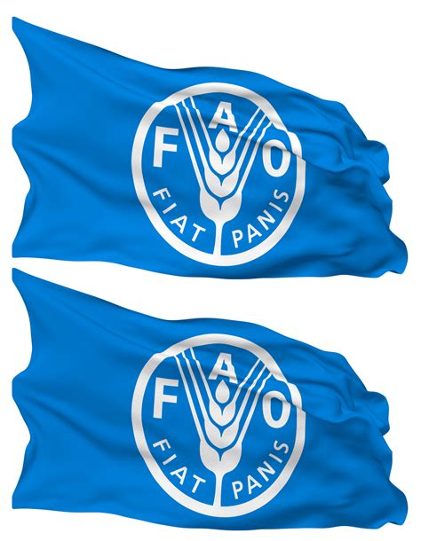 Free Food and Agriculture Organization, FAO Flag Waves Isolated in ...