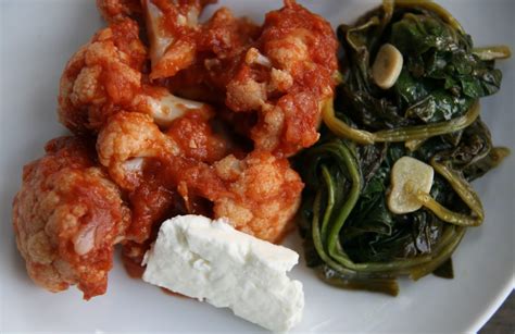 Greek Braised Cauliflower In Cinnamon Scented Tomato Sauce Recipe