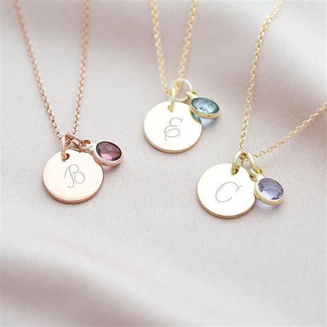 Personalised Sterling Silver Initial Birthstone Necklace By Bloom Boutique