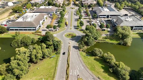 September Watchmoor Business Park By Drone Before Demolition Of