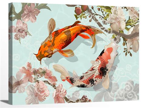 Koi Fish Paintings On Canvas