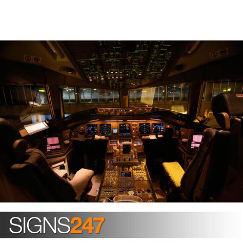 BOEING 777 COCKPIT AEROPLANE (1020) Picture Poster Print Art A0 A1 A2 ...