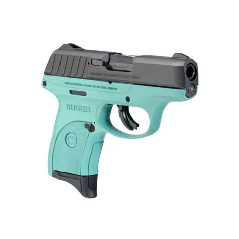 Ruger Ec9s Turquoise Cerakote Frame With Black Slide