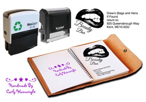 Crafts Personalised Handmade Self Inking Rubber Stamp Crafts Hobby