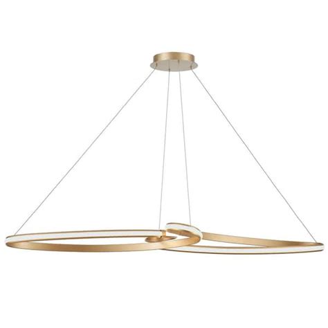 Dainolite Nola 76 Watt 1 Light Aged Brass Statement Integrated LED