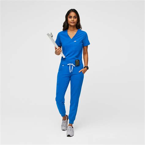 womens royal blue scrubs figs
