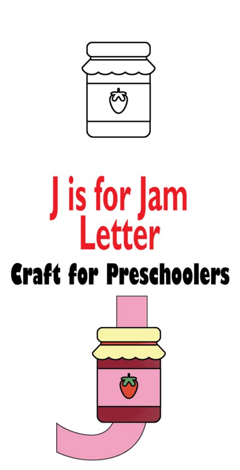 Easy J Is For Jam Craft Letter J Activity Preschool A Crafty Life