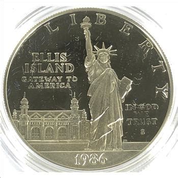 S Liberty Ellis Island Proof Silver Dollar Commemorative Dcam In