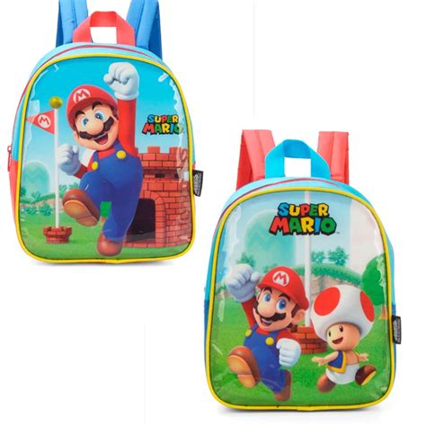 Mochila Escolar Costas Pequena Nylon Super Mario Bros Luxcel